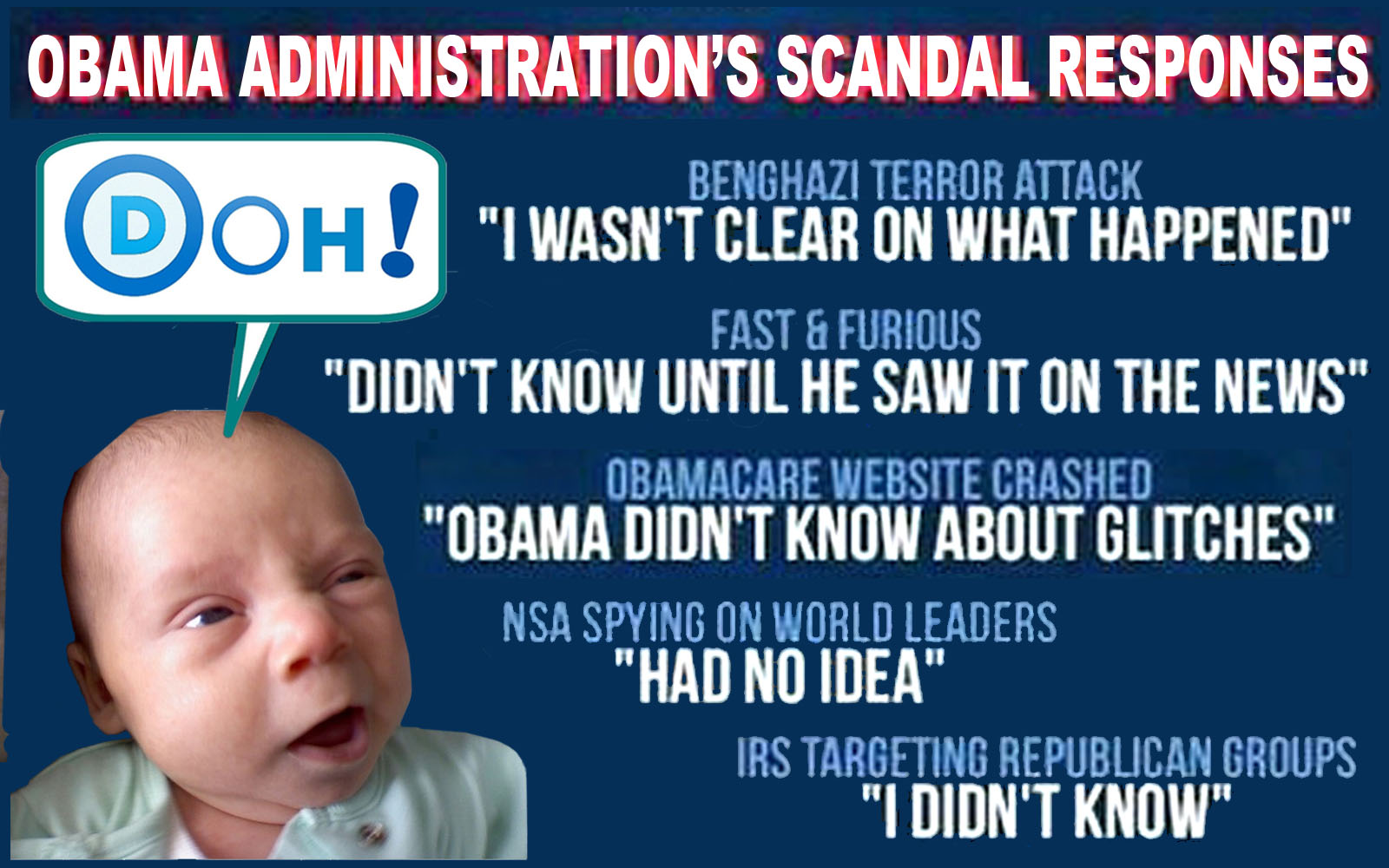 What were some scandals during the Obama administration?